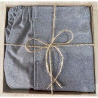 Килт мужской однотонный 147х63 см (лен, хлопок) серый